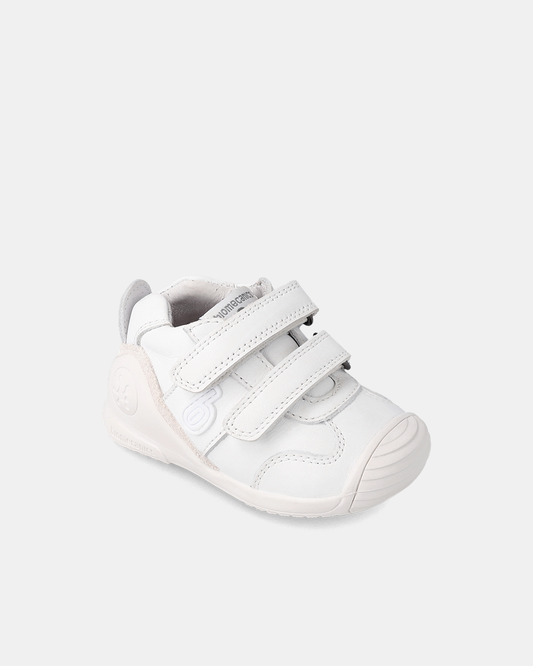 Pantofi Piele Naturală Primii Pași Biomecanics – Alb - 221001-C050