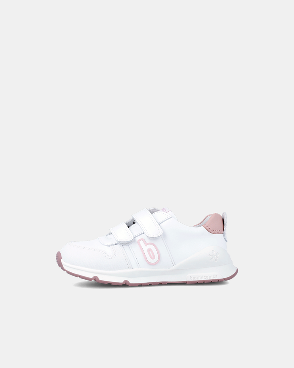 Adidași Copii Biomecanics BioEvolution – Alb / Accente Roz Pudrat – 231005-B113