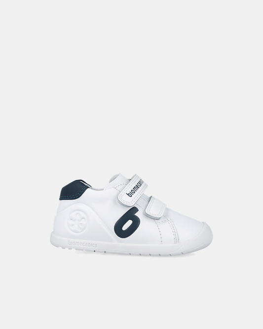 Pantofi Sport Primii Pași Biomecanics Wider – Alb / Albastru – 251010-A578