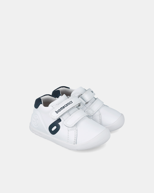 Pantofi Sport Primii Pași Biomecanics Wider – Alb / Albastru – 251010-A578