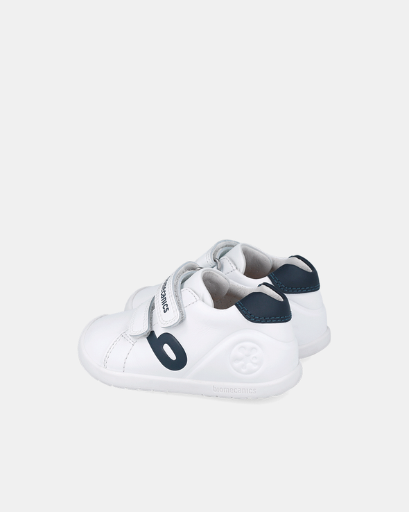 Pantofi Sport Primii Pași Biomecanics Wider – Alb / Albastru – 251010-A578