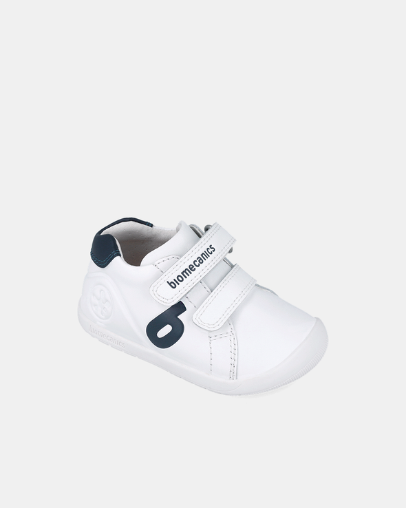 Pantofi Sport Primii Pași Biomecanics Wider – Alb / Albastru – 251010-A578