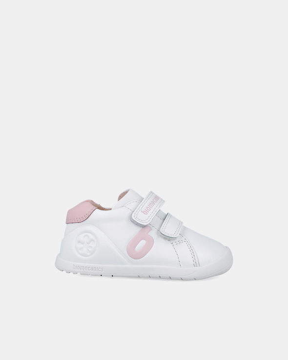 Pantofi Sport Primii Pași Biomecanics Wider – Alb / Roz Pudră – 251010-B113