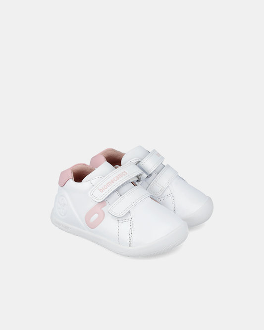 Pantofi Sport Primii Pași Biomecanics Wider – Alb / Roz Pudră – 251010-B113