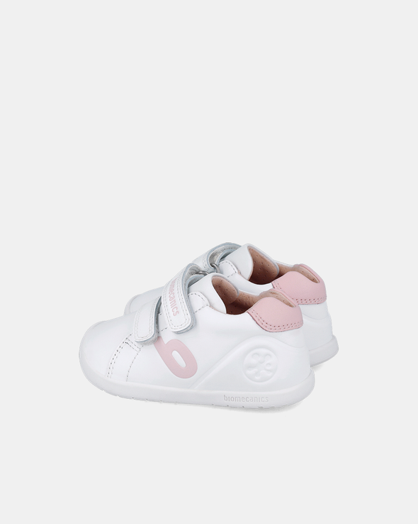 Pantofi Sport Primii Pași Biomecanics Wider – Alb / Roz Pudră – 251010-B113