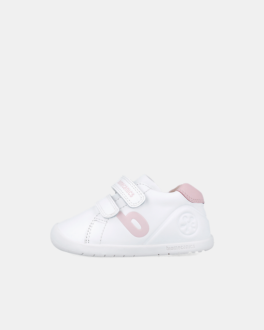 Pantofi Sport Primii Pași Biomecanics Wider – Alb / Roz Pudră – 251010-B113