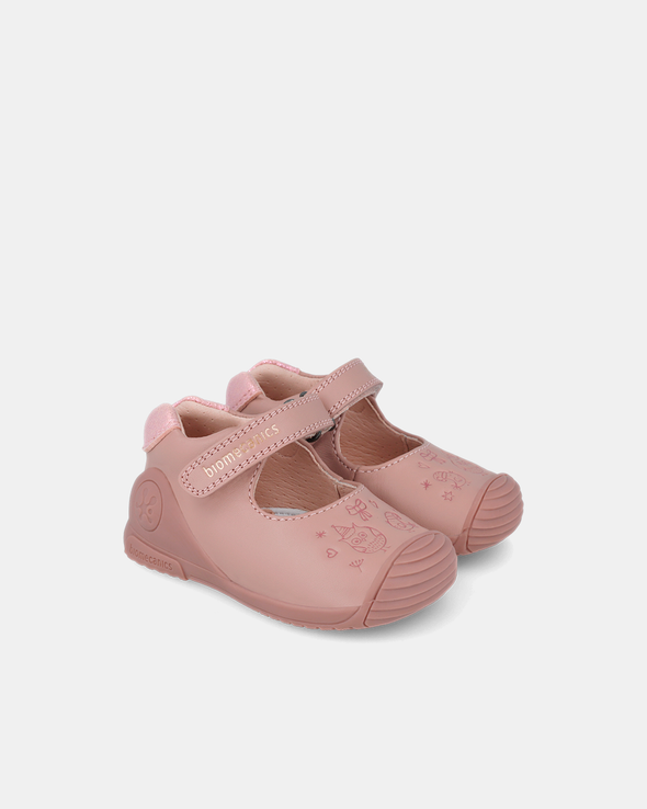 Pantofi/Balerini Piele Naturală Primii Pași Biomecanics Roz - 251100-A159