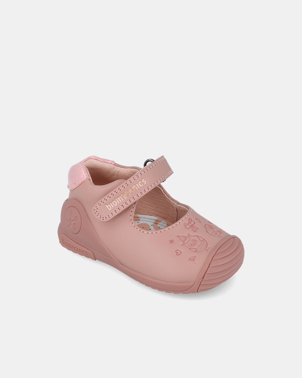 Pantofi/Balerini Piele Naturală Primii Pași Biomecanics Roz - 251100-A159