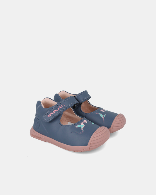 Pantofi Piele Naturală Primii Pași Biomecanics Bleumarin - 251105-A556