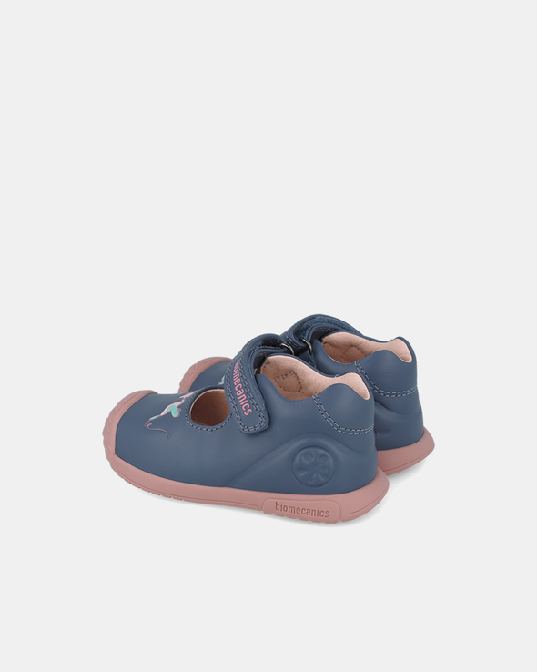 Pantofi Piele Naturală Primii Pași Biomecanics Bleumarin - 251105-A556