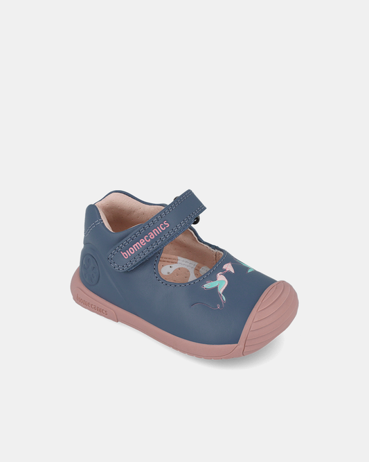 Pantofi Piele Naturală Primii Pași Biomecanics Bleumarin - 251105-A556