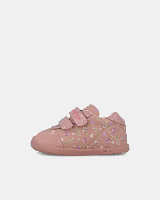 Pantofi Piele Naturală Sport Fete Biomecanics Roz Wider - 251150-B159