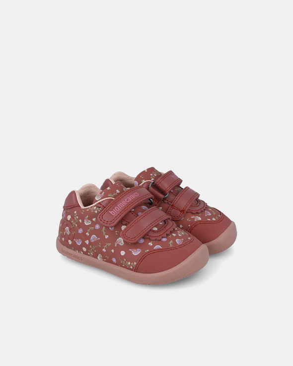 Pantofi Piele Naturală Sport Fete Biomecanics Bordo Wider - 251150-C859
