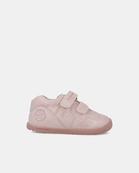 Pantofi Piele Intoarsă Primii Pași Biomecanics Roz Sidefat Wider - 251160-B193