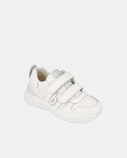Pantofi Sport Piele Naturală 3 - 9 ani Biomecanics – Alb – 261030-C050