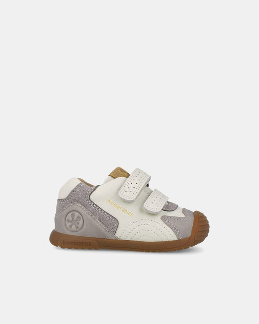 Pantofi Sport Primii Pași Biomecanics – Alb/Gri  – 261126-B695