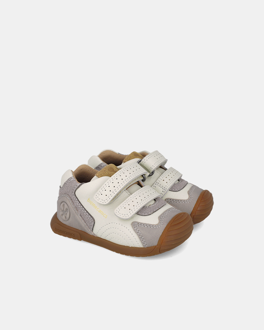 Pantofi Sport Primii Pași Biomecanics – Alb/Gri  – 261126-B695