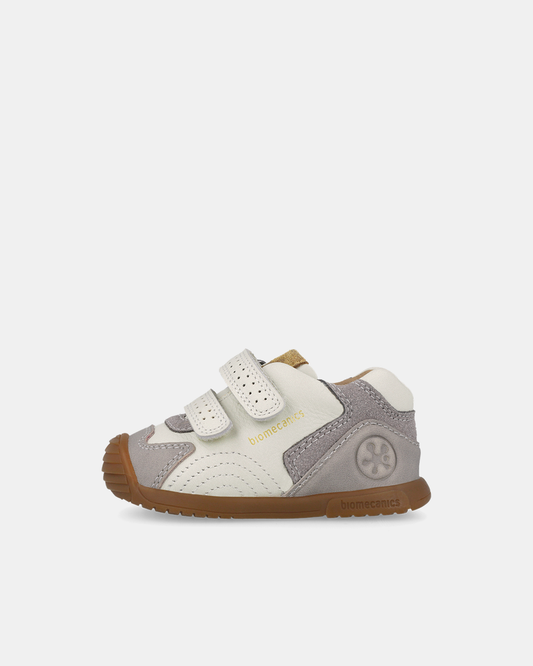 Pantofi Sport Primii Pași Biomecanics – Alb/Gri  – 261126-B695