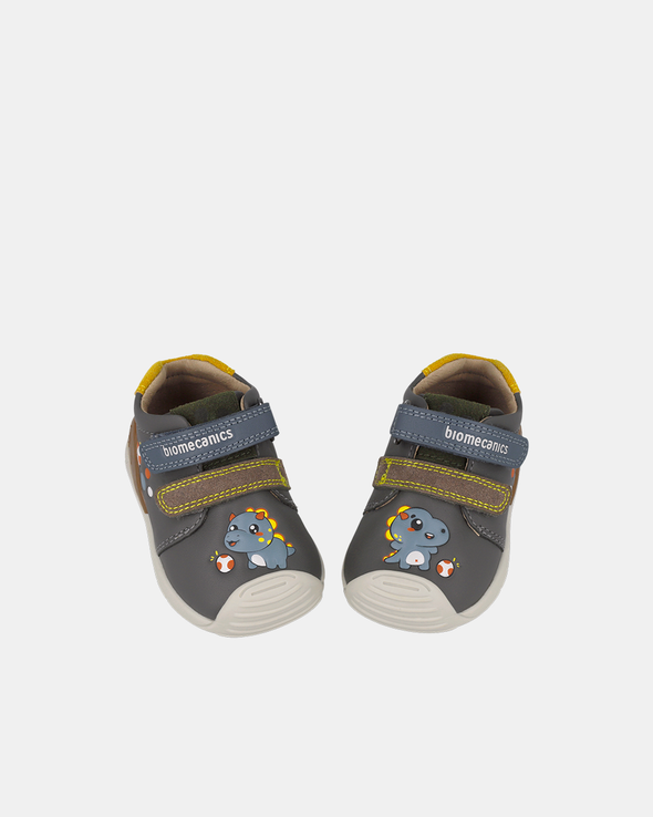 Pantofi Sport Primii Pași Biomecanics – Gri Antracit / Dino – 261128-B213