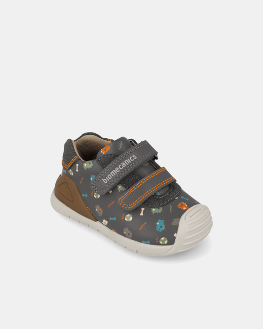 Pantofi Sport Primii Pași Biomecanics – Gri / Dino – 261129-B213