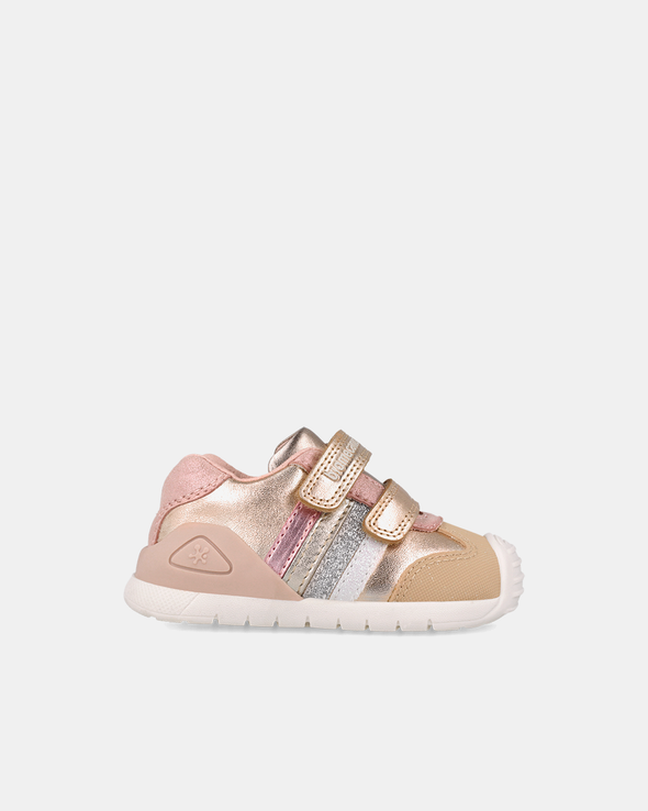 Pantofi Sport Primii Pași Biomecanics – Auriu Roze/ Bej-Crem – 261131-F665