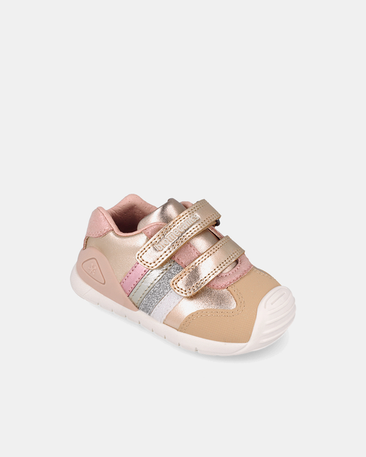 Pantofi Sport Primii Pași Biomecanics – Auriu Roze/ Bej-Crem – 261131-F665