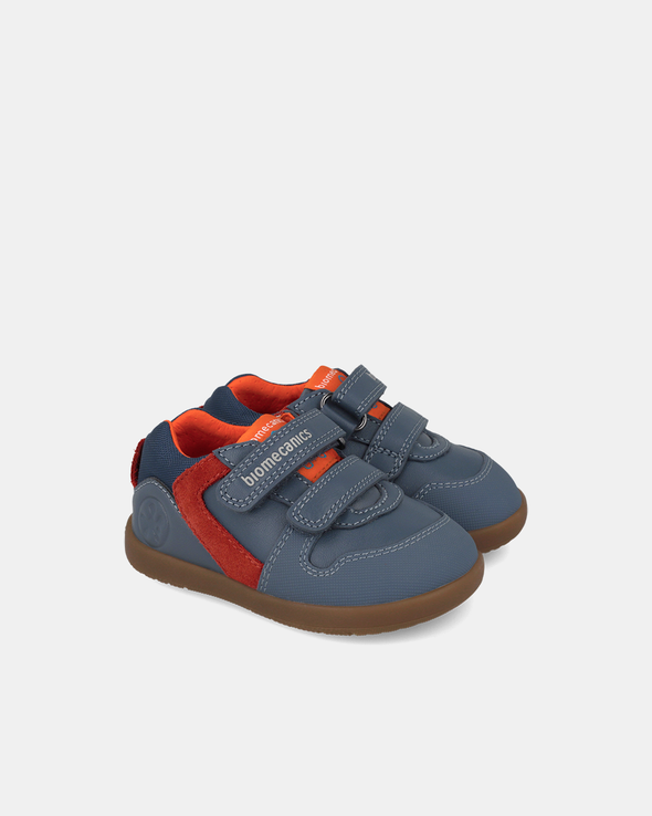 Pantofi Sport Primii Pași Biomecanics Wider – Albastru / Portocaliu – 261150-A556