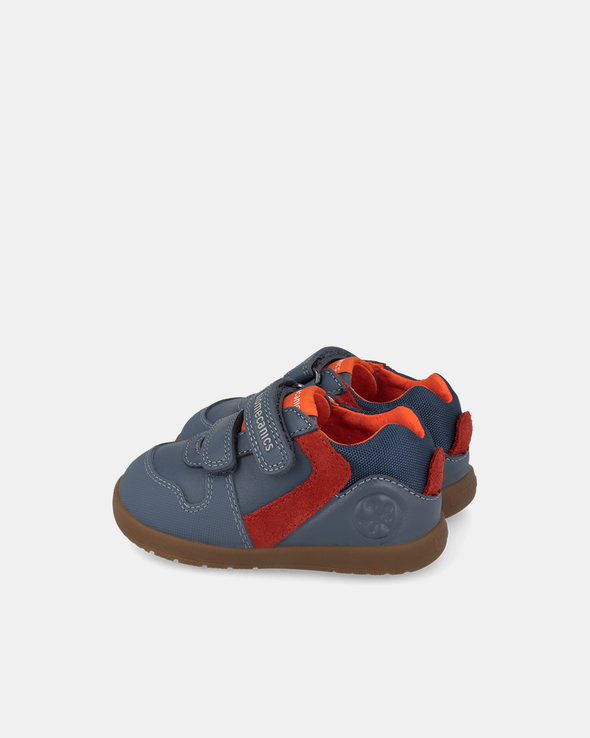 Pantofi Sport Primii Pași Biomecanics Wider – Albastru / Portocaliu – 261150-A556
