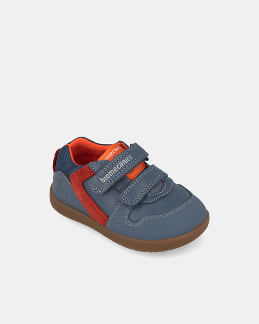 Pantofi Sport Primii Pași Biomecanics Wider – Albastru / Portocaliu – 261150-A556