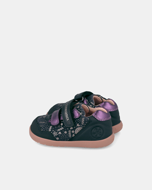 Pantofi Sport Primii Pași Biomecanics Wider – Albastru / Mov Metalizat – 261163-A183