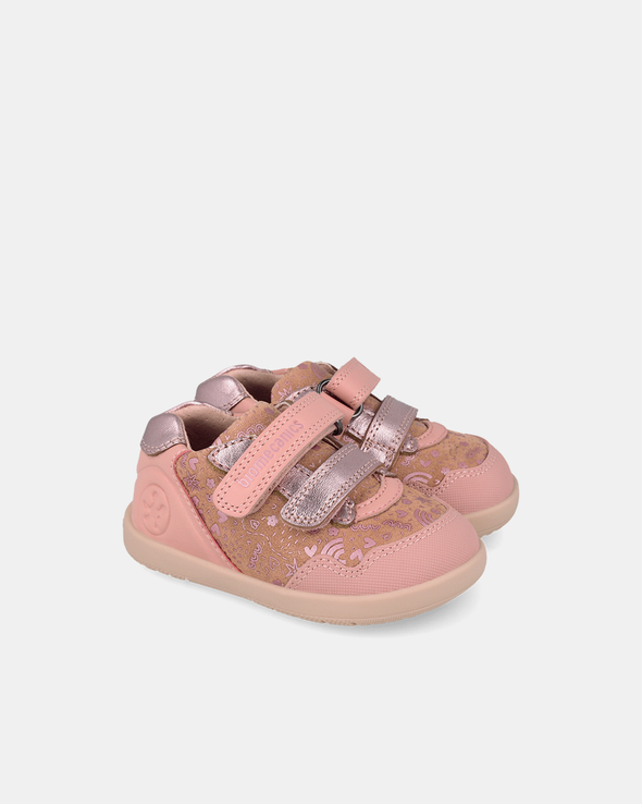 Pantofi Sport Primii Pași Biomecanics Wider – Roz Pudrat / Roz Metalizat – 261163-C193