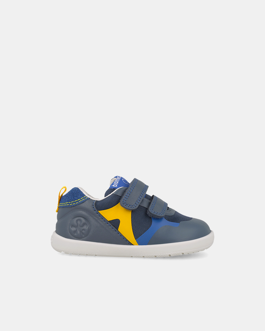 Pantofi Sport Primii Pași Biomecanics Wider – Albastru/ Galben – 261168-A556