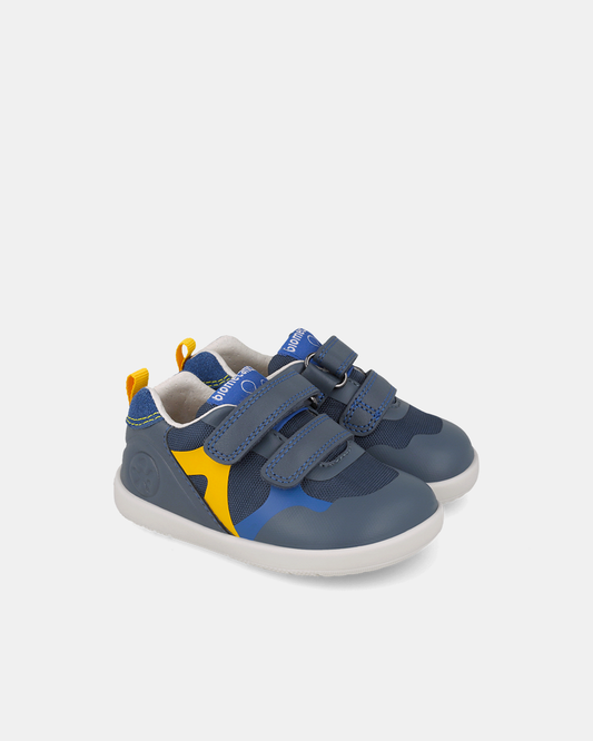 Pantofi Sport Primii Pași Biomecanics Wider – Albastru/ Galben – 261168-A556