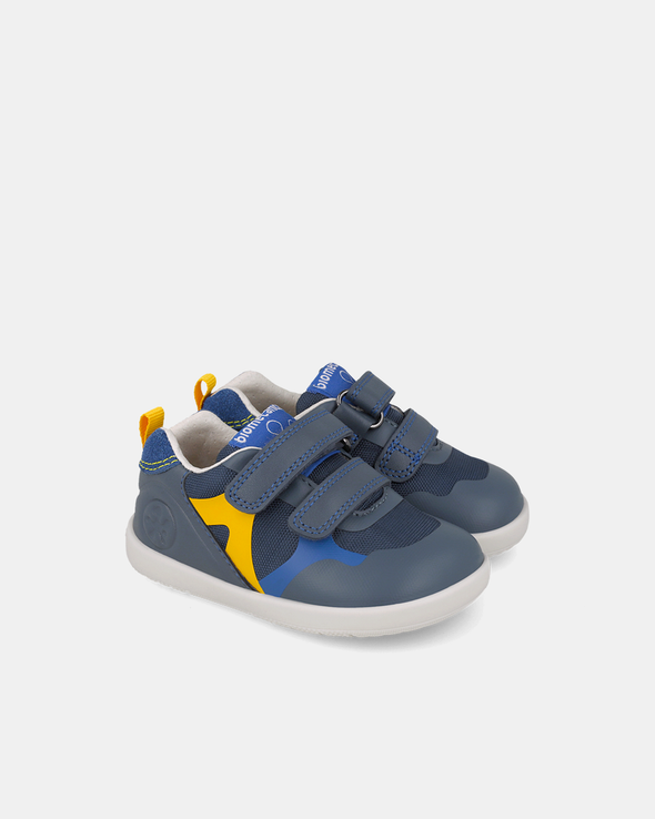 Pantofi Sport Primii Pași Biomecanics Wider – Albastru/ Galben – 261168-A556