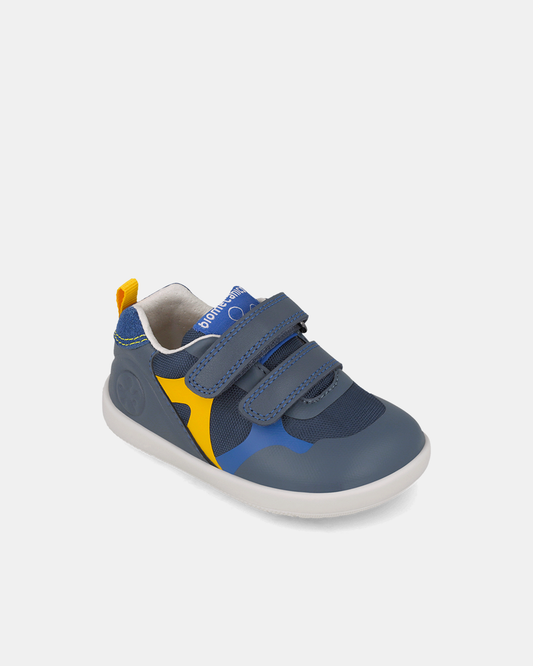 Pantofi Sport Primii Pași Biomecanics Wider – Albastru/ Galben – 261168-A556