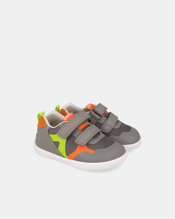 Pantofi Sport Primii Pași Biomecanics Wider – Gri/Portocaliu/Verde Neon – 261168-B154