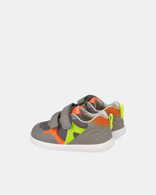 Pantofi Sport Primii Pași Biomecanics Wider – Gri/Portocaliu/Verde Neon – 261168-B154