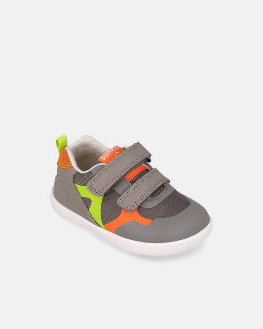 Pantofi Sport Primii Pași Biomecanics Wider – Gri/Portocaliu/Verde Neon – 261168-B154