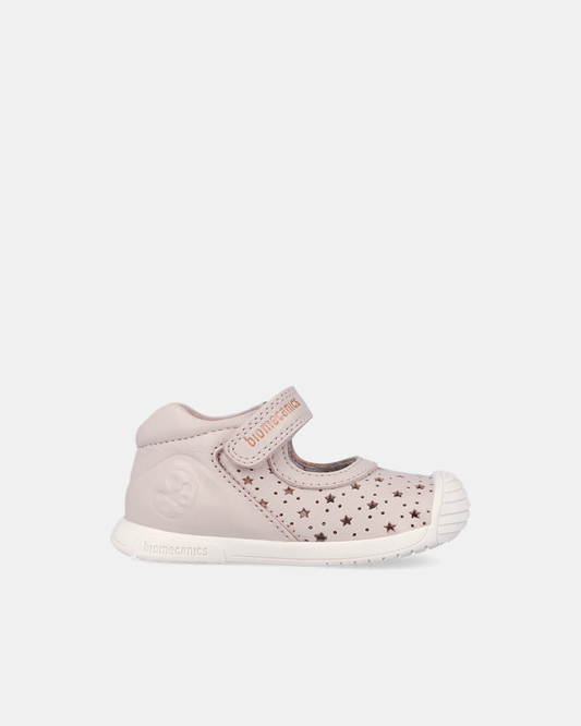 Pantofi/Balerini Piele Naturală Biomecanics – Roz cu Steluțe - 262100-A779