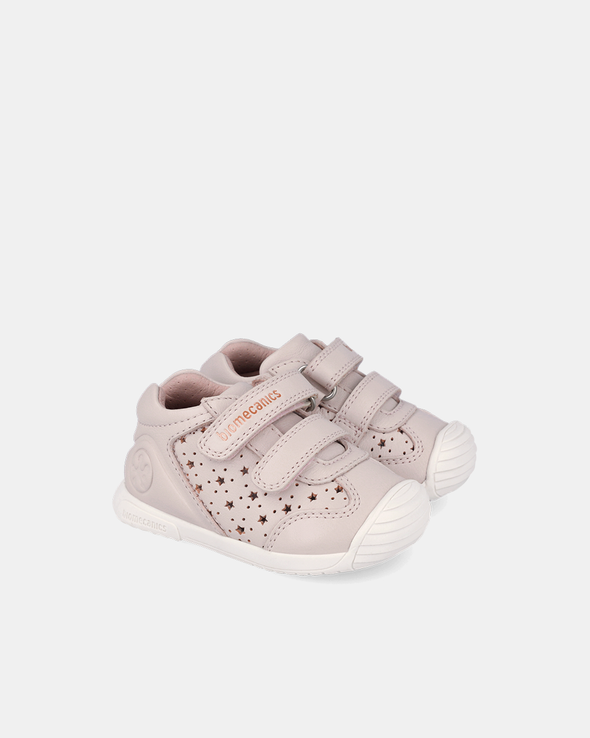 Pantofi Piele Naturală Primii Pași Biomecanics – Roz Sidefat - 262101-A779