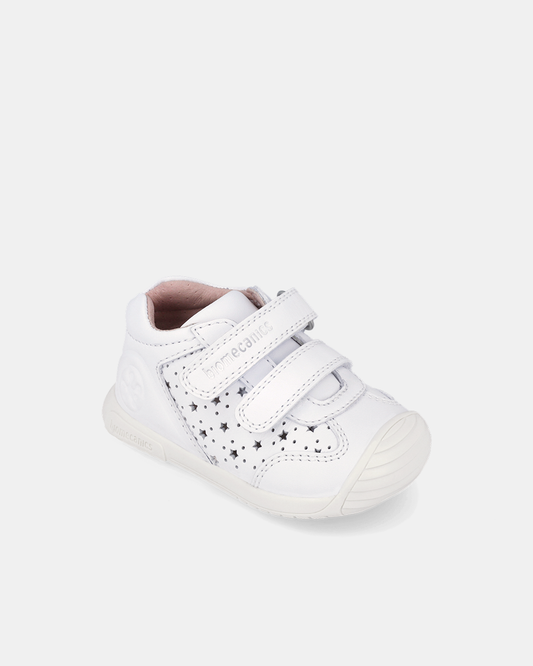 Pantofi Piele Naturală Primii Pași Biomecanics – Alb - 262101-C050