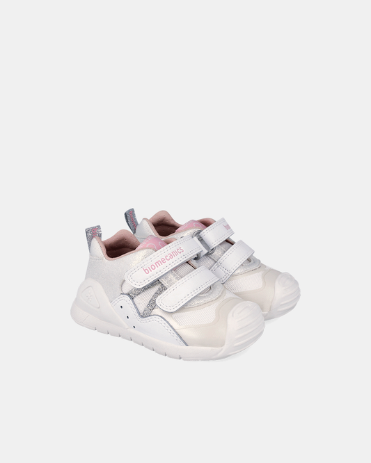 Pantofi Piele Naturală Primii Pași Biomecanics – Alb- 262103-B050