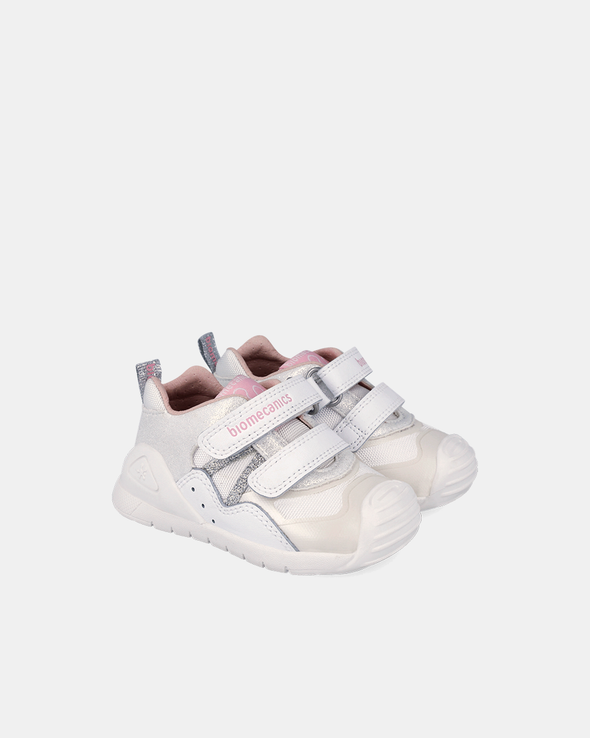 Pantofi Piele Naturală Primii Pași Biomecanics – Alb- 262103-B050