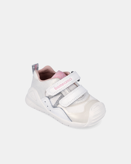 Pantofi Piele Naturală Primii Pași Biomecanics – Alb- 262103-B050