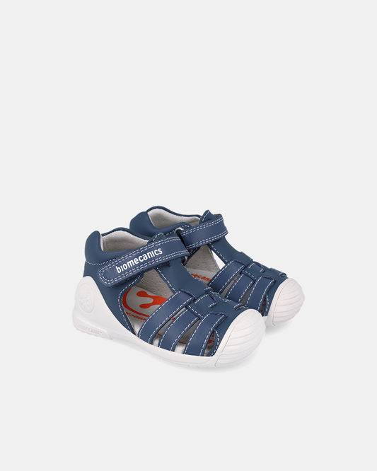 Sandale Piele Naturală Primii Pași Biomecanics – Albastru Bleumarin - 262115-A556