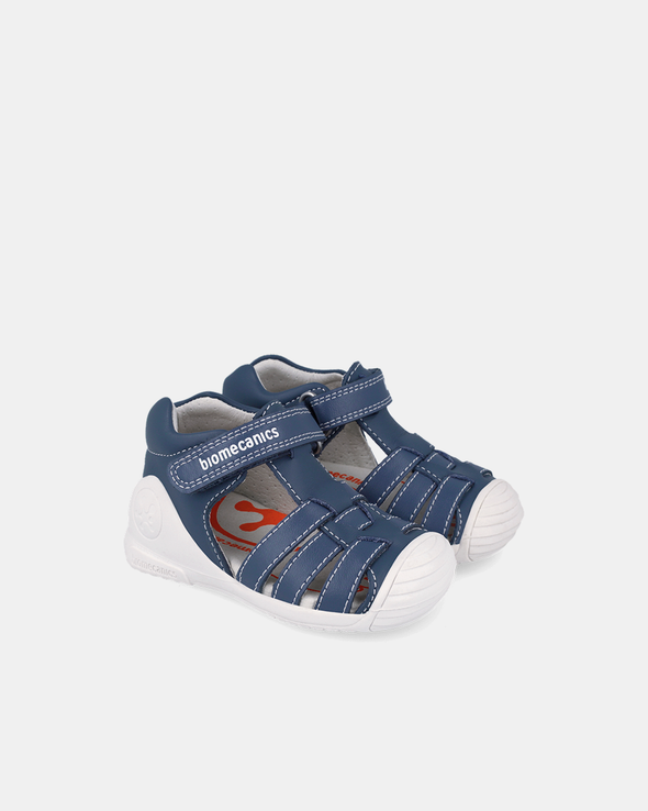 Sandale Piele Naturală Primii Pași Biomecanics – Albastru Bleumarin - 262115-A556