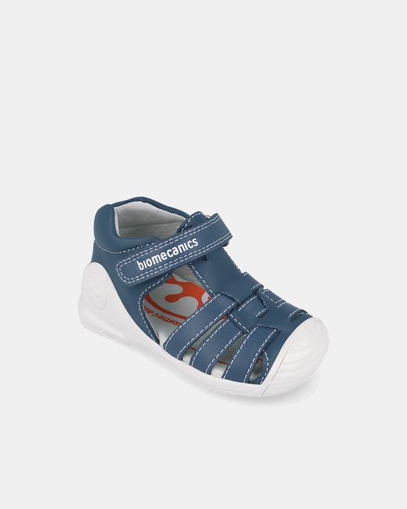 Sandale Piele Naturală Primii Pași Biomecanics – Albastru Bleumarin - 262115-A556