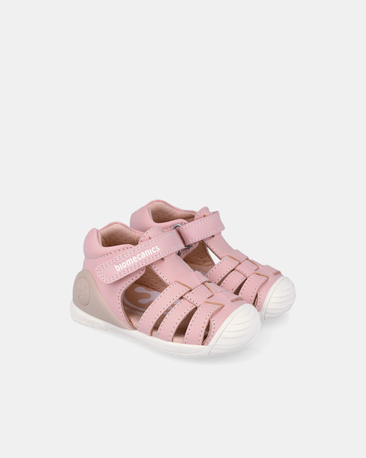 Sandale Piele Naturală Primii Pași Biomecanics –  Roz Pudră - 262115-B032
