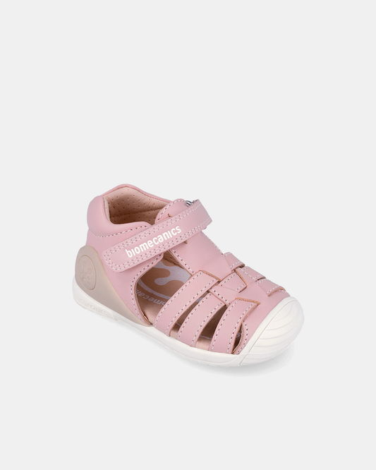 Sandale Piele Naturală Primii Pași Biomecanics –  Roz Pudră - 262115-B032
