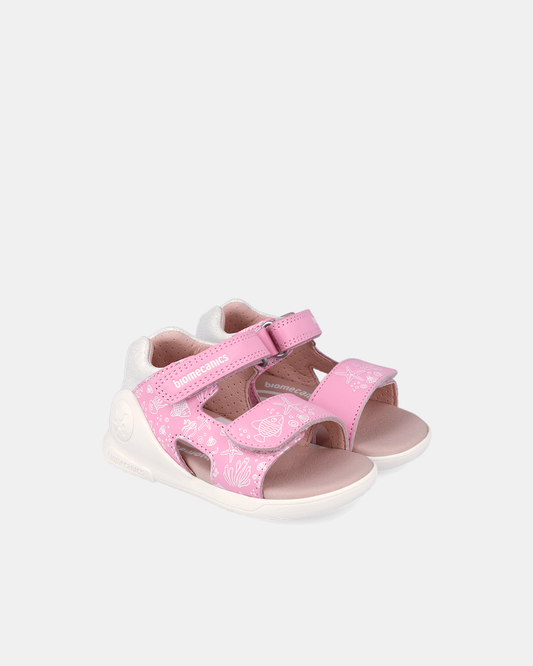 Sandale Piele Naturală Primii Pași Biomecanics – Roz - 262142-B711